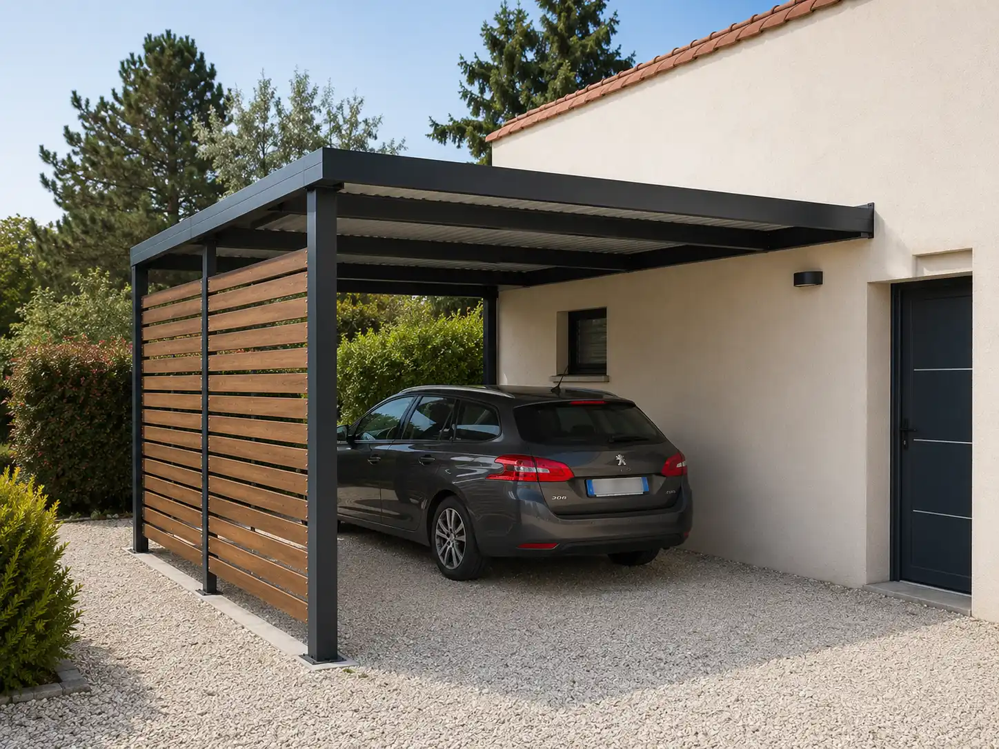 carport adossé maison Gironde